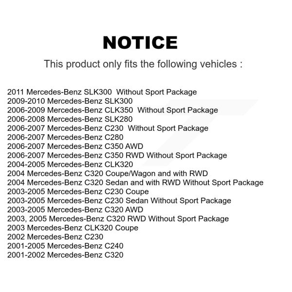 [Front] Ceramic Disc Brake Pads CMX-D872 For Mercedes-Benz C230 C240 C280 CLK350 - Image 2