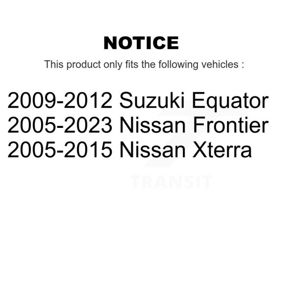 [Rear] Disc Brake Rotor DS1-980368 For Nissan Frontier Xterra Suzuki Equator - Image 2