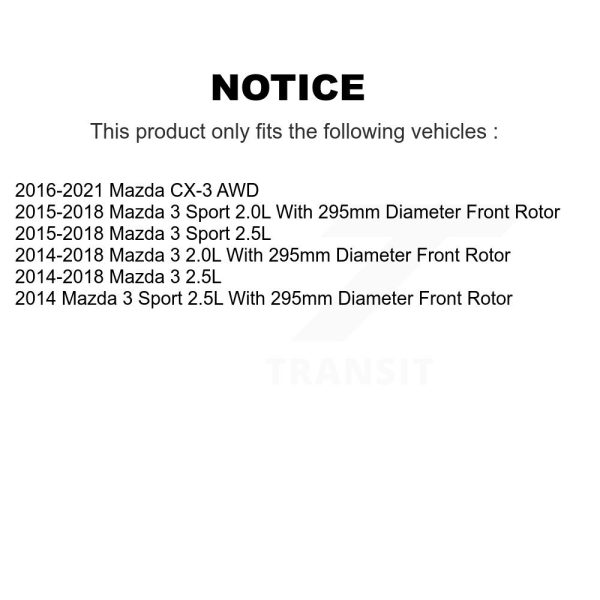 [Front] Disc Brake Rotor DS1-981421 For Mazda 3 CX-3 Sport - Image 2