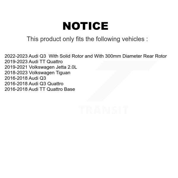 [Rear] Disc Brake Rotor DS1-981786 For Volkswagen Tiguan Jetta Audi Q3 Quattro - Image 2