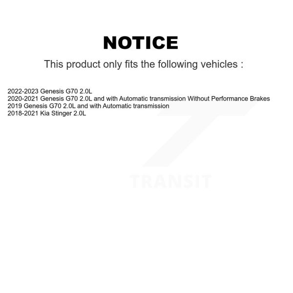 [Rear] Disc Brake Rotor DS1-982548 For Genesis G70 Kia Stinger - Image 2