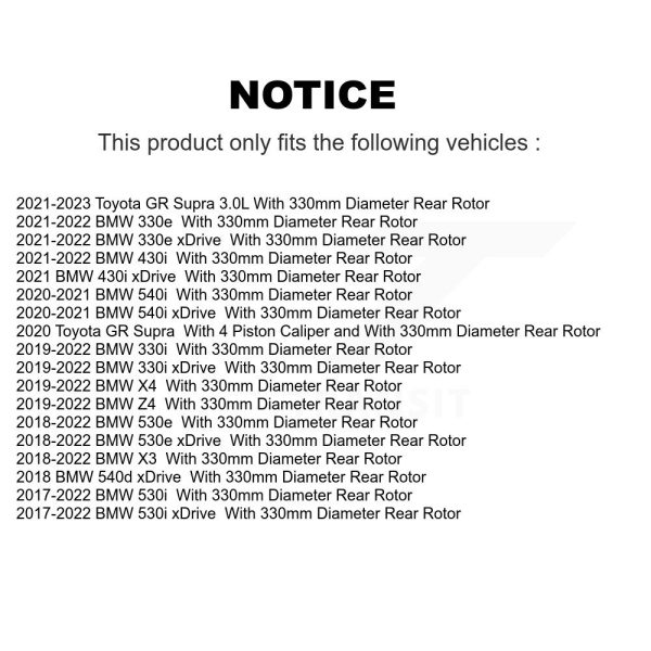 [Rear Left] Disc Brake Rotor DS1-DS8429 For BMW X3 330i xDrive X4 530i Toyota GR - Image 2