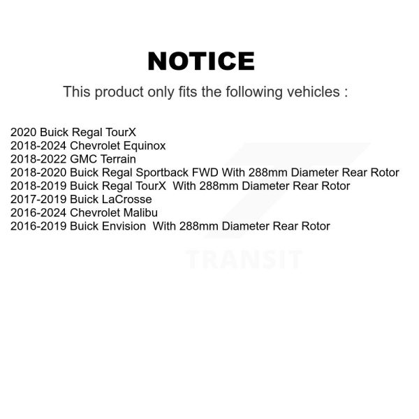 [Rear] Disc Brake Rotor GCR-581999 For Chevrolet Equinox GMC Terrain Malibu - Image 2