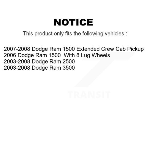 [Rear] Disc Brake Rotor GCR-780139 For Dodge Ram 1500 3500 2500 - Image 2
