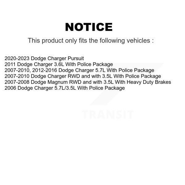 [Rear] Disc Brake Rotor GCR-780395 For Dodge Charger Magnum - Image 2