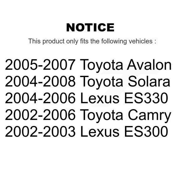 [Rear] Disc Brake Rotor GCR-980076 For Toyota Camry Lexus Solara ES330 Avalon - Image 2