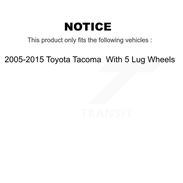 [Front] Disc Brake Rotor GCR-980461 For 05-15 Toyota Tacoma With 5 Lug Wheels - Image 2
