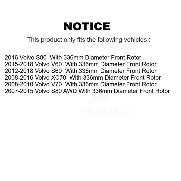 [Front] Disc Brake Rotor GCR-980659 For Volvo XC70 S60 V60 S80 V70 - Image 2