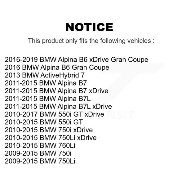 [Rear] Disc Brake Rotor GCR-980804 For BMW 750i xDrive 750Li 550i GT Alpina B7 7 - Image 2
