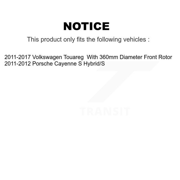 [Front Left] Disc Brake Rotor GCR-980872 For Volkswagen Touareg Porsche Cayenne - Image 2