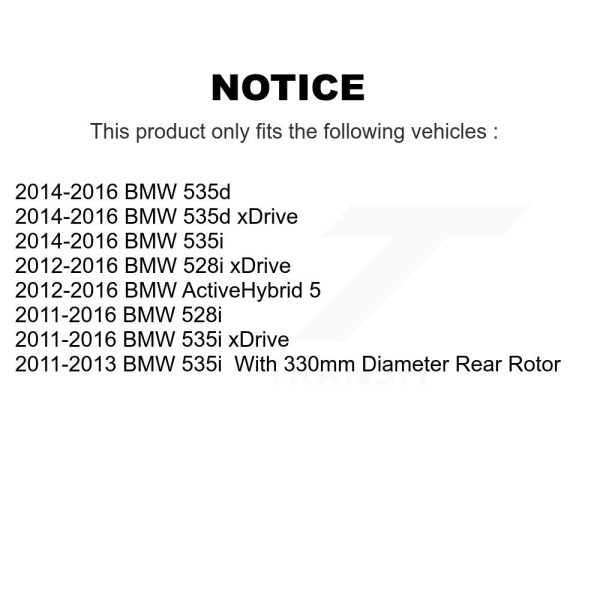 [Rear] Disc Brake Rotor GCR-G8135 For BMW 535i xDrive 528i 535d ActiveHybrid 5 - Image 2