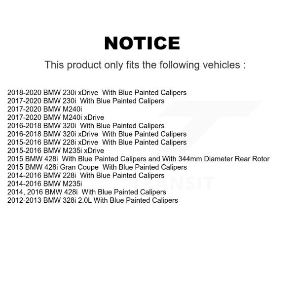 [Rear] Disc Brake Rotor GCR-G8167 For BMW 320i xDrive 228i 230i 328i M240i M235i - Image 2