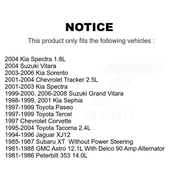 Serpentine Belt KBR-5040425 For Toyota Tacoma Suzuki Grand Vitara Chevrolet - Image 2