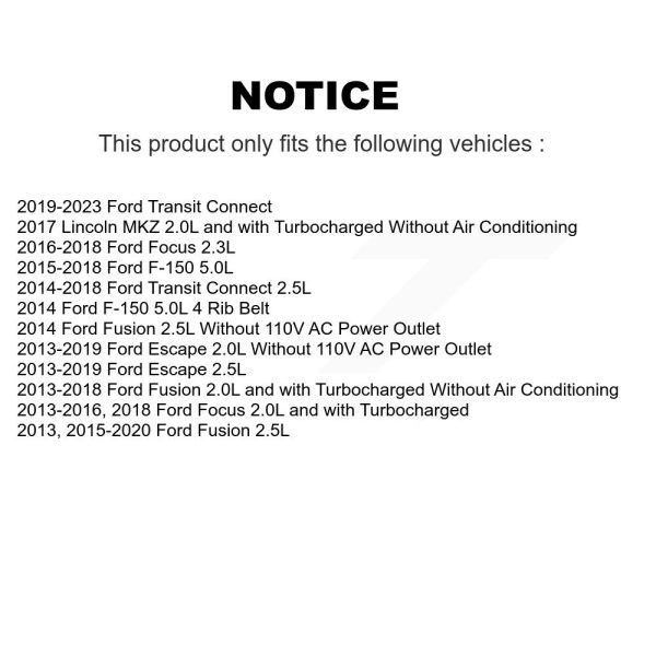 Serpentine Belt KBR-5040535 For Ford F-150 Escape Focus Fusion Transit MKZ - Image 2
