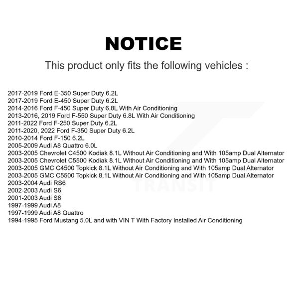 Serpentine Belt KBR-5061055 For Ford F-150 F-350 Super Duty F-250 Mustang A8 - Image 2