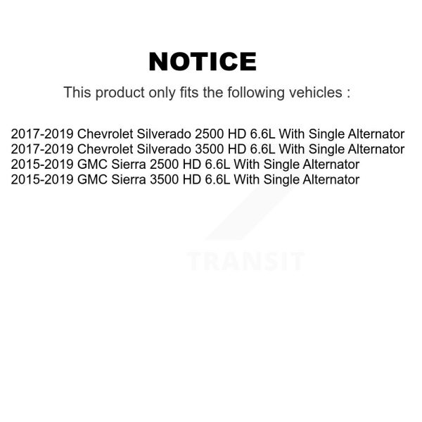 [Main Drive] Serpentine Belt KBR-A061197 For GMC Sierra 2500 HD Chevrolet 3500 - Image 2