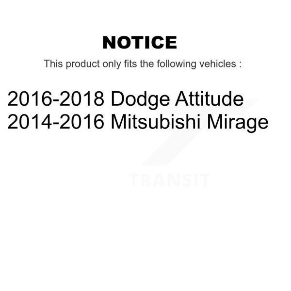 [Rear] Drum Brake Shoe NB-1059B For Mitsubishi Mirage Dodge Attitude - Image 2
