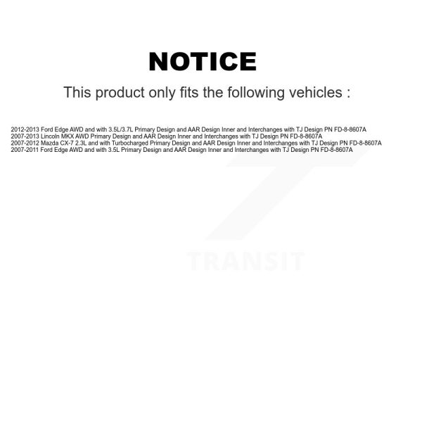 [Front Right] CV Axle Shaft NCV-FD47592 For Ford Edge Mazda CX-7 Lincoln MKX - Image 2