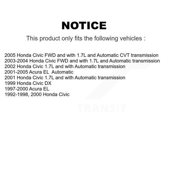 [Front Left] CV Axle Shaft NCV-HO36517 For Honda Civic Acura EL - Image 2
