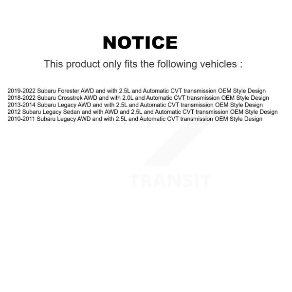 [Rear] CV Axle Shaft NCV-SB66010 For Subaru Crosstrek Forester Legacy - Image 2