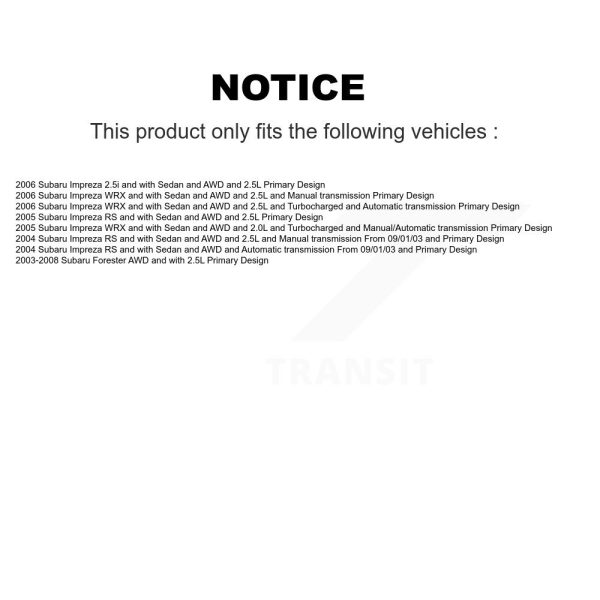 [Front] CV Axle Shaft NCV-SB66503 For Subaru Forester Impreza - Image 2