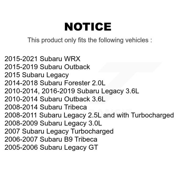 [Front] Ceramic Disc Brake Pads NWF-PRC1078 For Subaru Outback Forester Legacy - Image 2