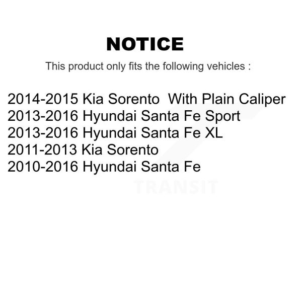 [Rear] Ceramic Disc Brake Pads NWF-PRC1439 For Hyundai Santa Fe Sport Kia XL - Image 2