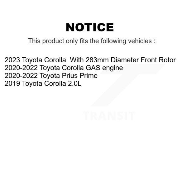 [Front] Ceramic Disc Brake Pads NWF-PRC2176 For Toyota Corolla Prius Prime - Image 2