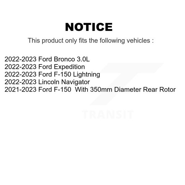 [Rear] Ceramic Disc Brake Pads NWF-PRC2383 For Ford F-150 Bronco Lightning - Image 2