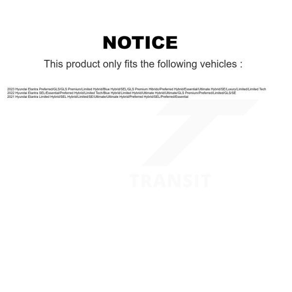 [Front] Ceramic Disc Brake Pads NWF-PRC2400 For Hyundai Elantra - Image 2