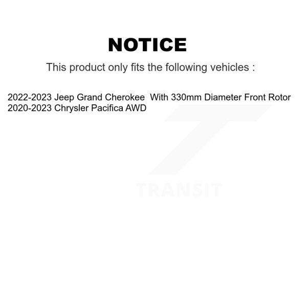 [Front] Ceramic Disc Brake Pads NWF-PRC2402 For Chrysler Pacifica Jeep Grand - Image 2