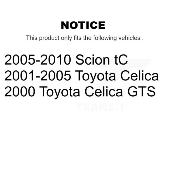 [Front] Ceramic Disc Brake Pads NWF-PRC817 For Toyota Celica Scion tC - Image 2