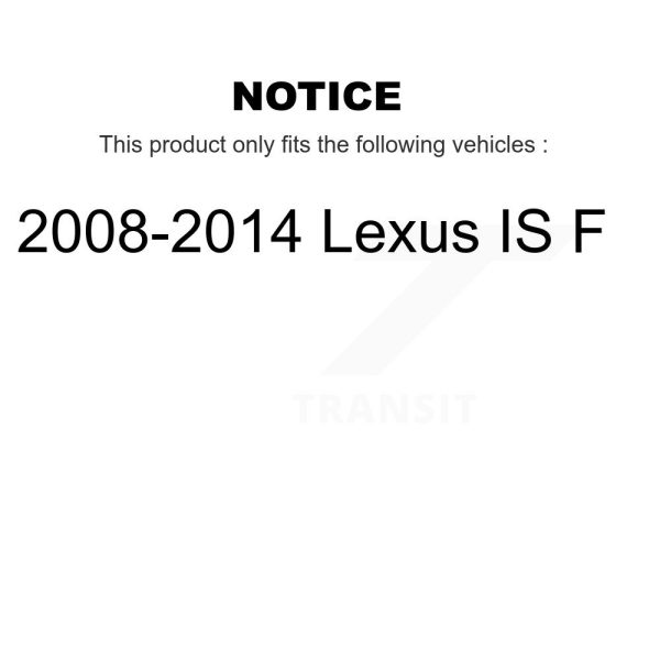 [Rear] Semi-Metallic Disc Brake Pads NWF-PRM1366 For 2008-2014 Lexus IS F - Image 2