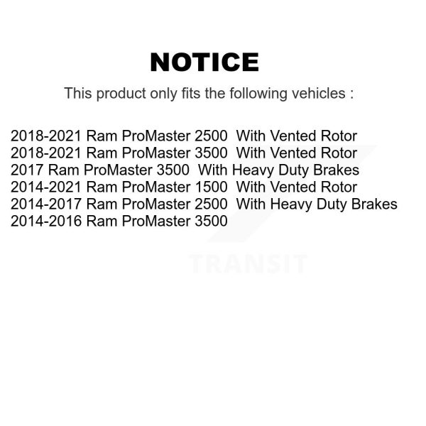 [Rear] Semi-Metallic Disc Brake Pads NWF-PRM1746 For Ram ProMaster 2500 3500 - Image 2