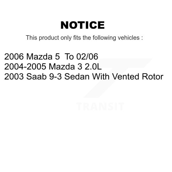[Rear] Semi-Metallic Disc Brake Pads NWF-PRM973 For Mazda 3 5 Saab 9-3 - Image 2