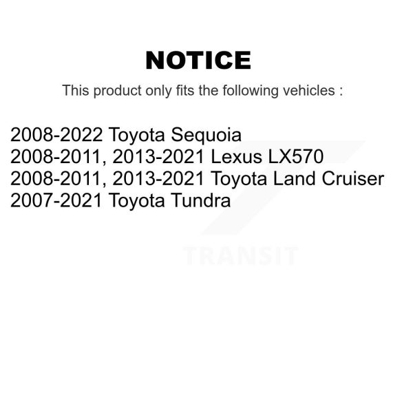 [Front] Semi-Metallic Disc Brake Pads PPF-D1303 For Toyota Tundra Sequoia Lexus - Image 2