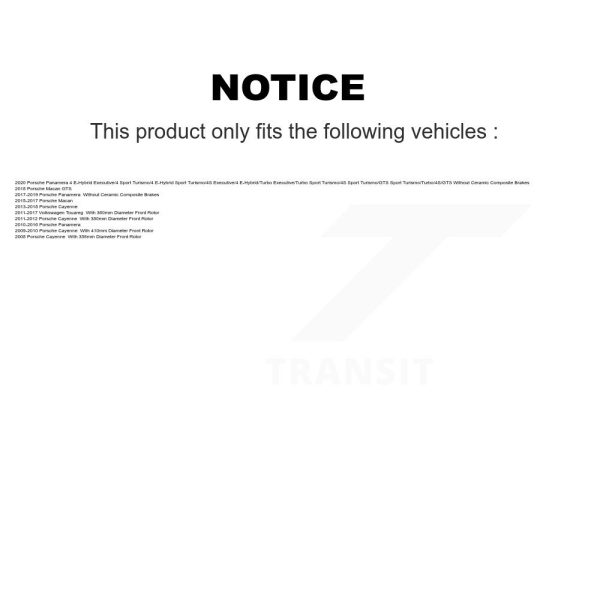 [Front] Semi-Metallic Disc Brake Pads PPF-D1349 For Porsche Cayenne Macan - Image 2