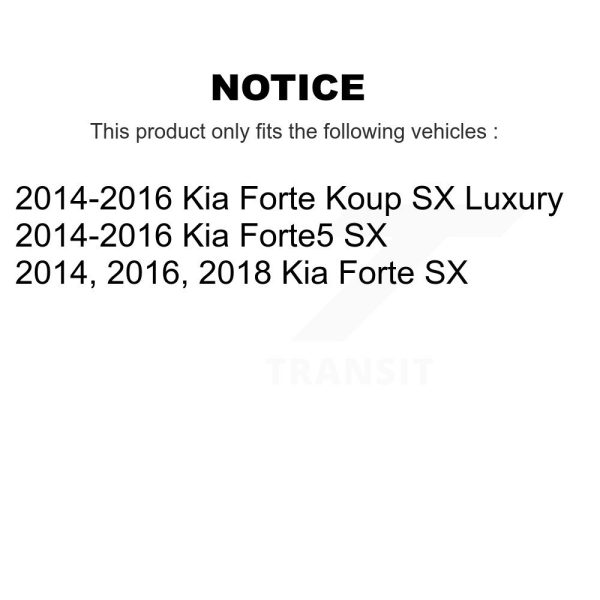 [Front] Semi-Metallic Disc Brake Pads PPF-D1735 For Kia Forte Forte5 Koup - Image 2