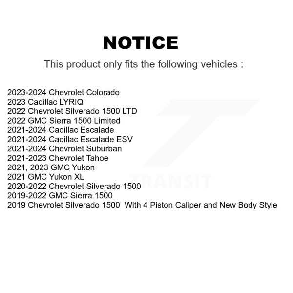 [Rear] Semi-Metallic Disc Brake Pads PPF-D2174 For Chevrolet GMC Silverado 1500 - Image 2