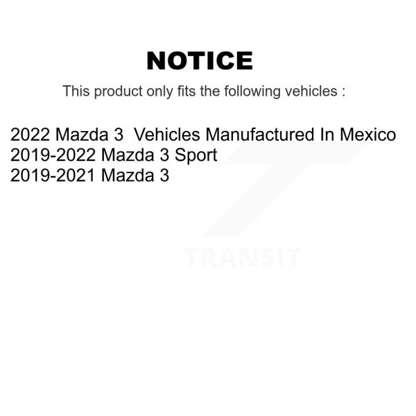 [Front] Semi-Metallic Disc Brake Pads PPF-D2218 For Mazda 3 Sport - Image 2