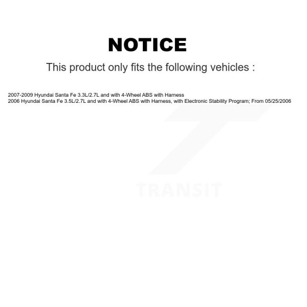 [Front Right] ABS Wheel Speed Sensor SEN-2ABS0220 For Hyundai Santa Fe - Image 2
