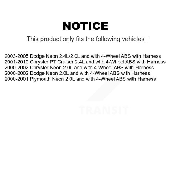[Front Right] ABS Wheel Speed Sensor SEN-2ABS0443 For Chrysler PT Cruiser Neon - Image 2