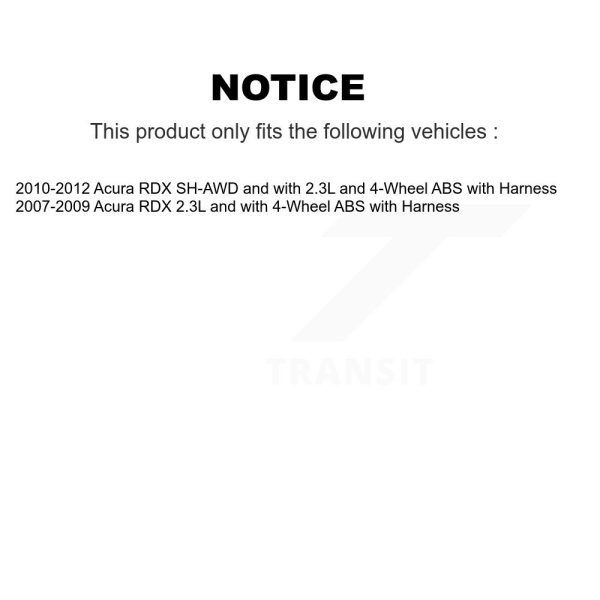 [Rear Left] ABS Wheel Speed Sensor SEN-2ABS0593 For Acura RDX with Harness - Image 2