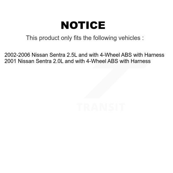 [Rear Left] ABS Wheel Speed Sensor SEN-2ABS0724 For Nissan Sentra with Harness - Image 2