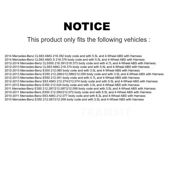 [Rear] ABS Wheel Speed Sensor SEN-2ABS0894 For Mercedes-Benz E350 E550 CLS550 S - Image 2