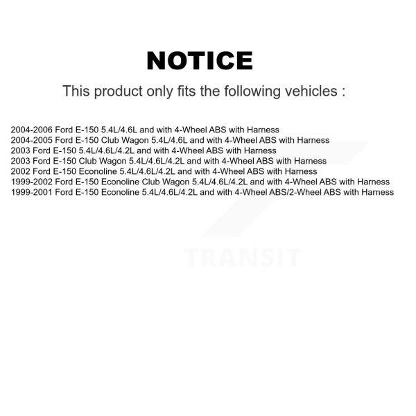 [Front Right] ABS Wheel Speed Sensor SEN-2ABS1012 For Ford E-150 Econoline Club - Image 2
