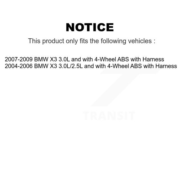 [Rear] ABS Wheel Speed Sensor SEN-2ABS1323 For BMW X3 with Harness - Image 2