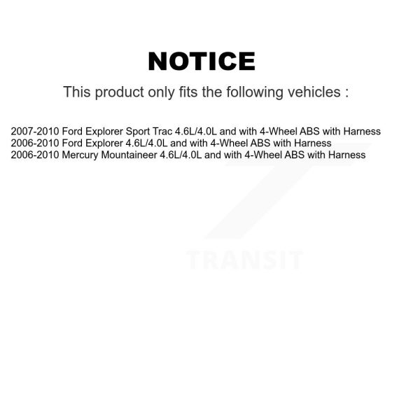 [Rear Right] ABS Wheel Speed Sensor SEN-2ABS1429 For Ford Explorer Sport Trac - Image 2