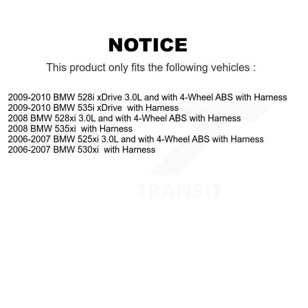 [Front] ABS Wheel Speed Sensor SEN-2ABS1516 For BMW 530xi 528i xDrive 535i 535xi - Image 2