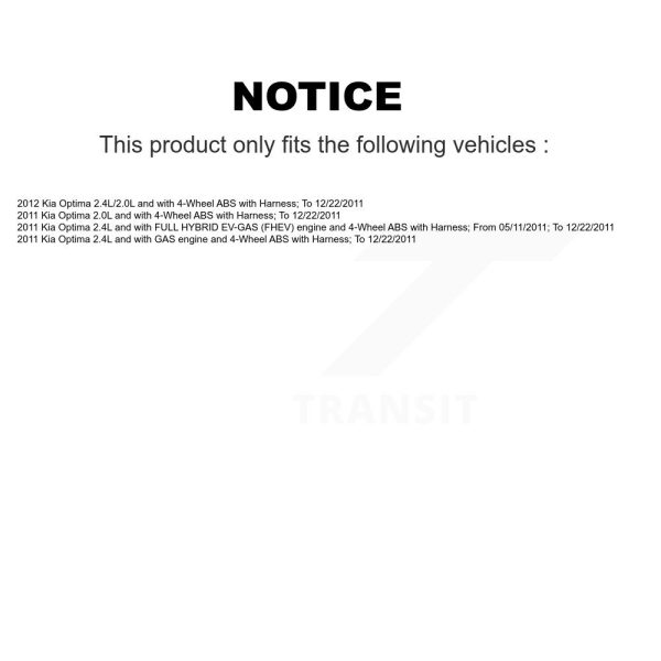 [Front Right] ABS Wheel Speed Sensor SEN-2ABS2425 For Kia Optima - Image 2